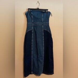 Zara Strapless Jean Dress. Large